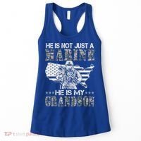 My Grandson Is A Marine Proud Gift Grandma Proud Grandpa Gift Women's Tank Top thumb 0