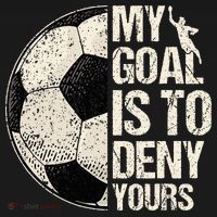 My Goal Is To Deny Yours Soccer Goalie Distressed Goalkeeper Women's Hoodie thumb 2