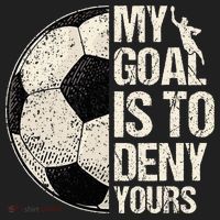 My Goal Is To Deny Yours Soccer Goalie Distressed Goalkeeper Hat thumb 2