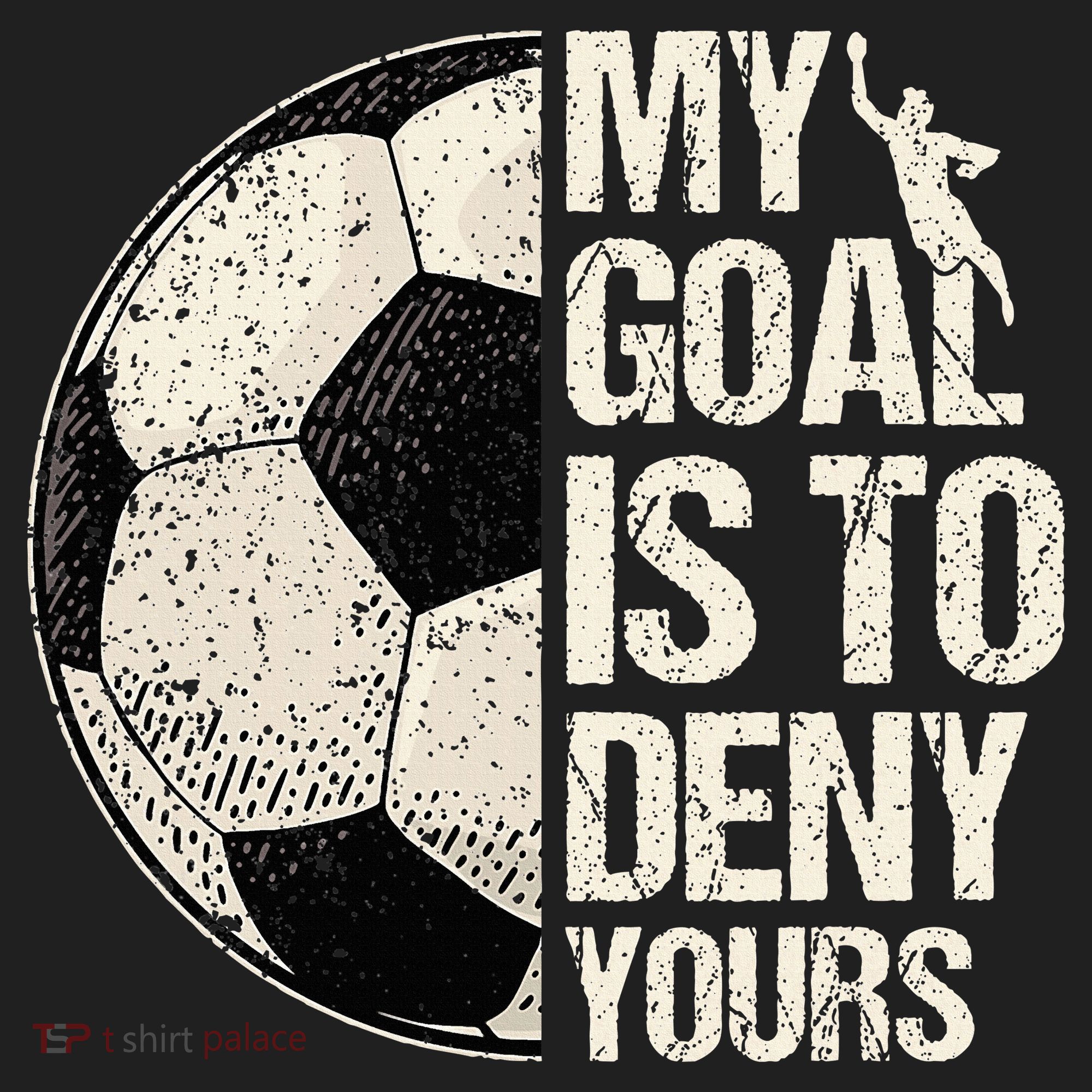 My Goal Is To Deny Yours Soccer Goalie Distressed Goalkeeper Hat
