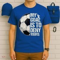 My Goal Is To Deny Yours Soccer Goalie Distressed Goalkeeper T-Shirt thumb 6