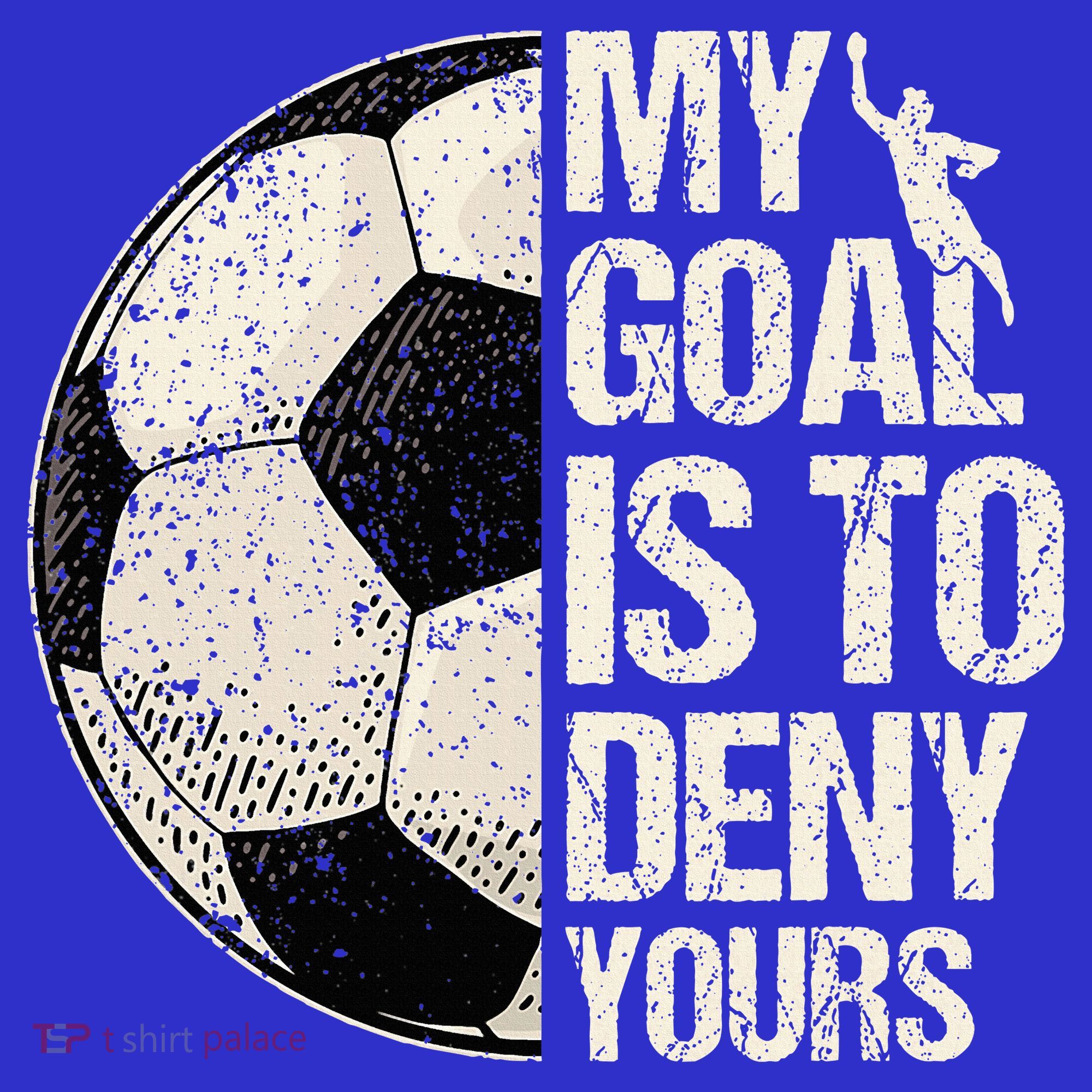 My Goal Is To Deny Yours Soccer Goalie Distressed Goalkeeper Visor