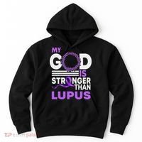 My God Is Stronger Than Lupus Awareness Ribbon Hoodie thumb 0