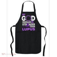 My God Is Stronger Than Lupus Awareness Ribbon Apron thumb 0