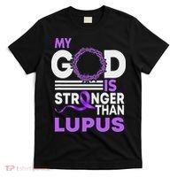 My God Is Stronger Than Lupus Awareness Ribbon T-Shirt thumb 0