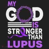 My God Is Stronger Than Lupus Awareness Ribbon Beanie thumb 2