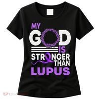 My God Is Stronger Than Lupus Awareness Ribbon Women's T-Shirt thumb 0