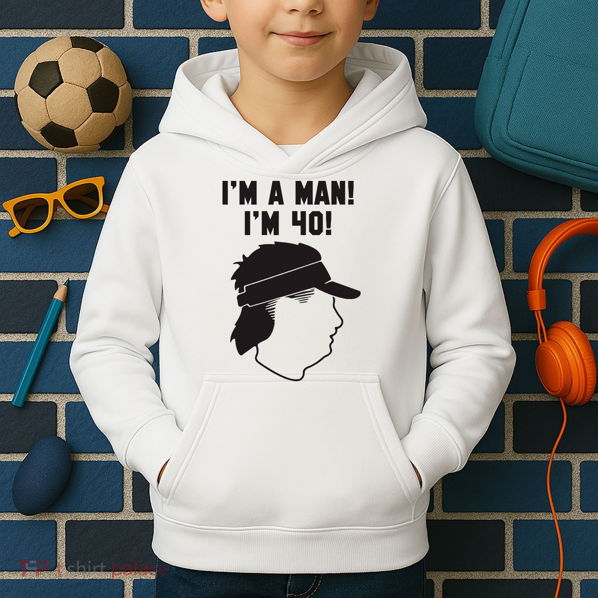 Mike Gundy IM A Man! IM 40! Kids Hoodie