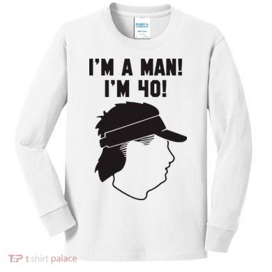 Mike Gundy IM A Man! IM 40! Kids Long Sleeve Shirt