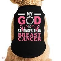 My God Is Stronger Than Breast Cancer Doggie Tank thumb 0
