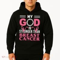 My God Is Stronger Than Breast Cancer Hoodie thumb 2