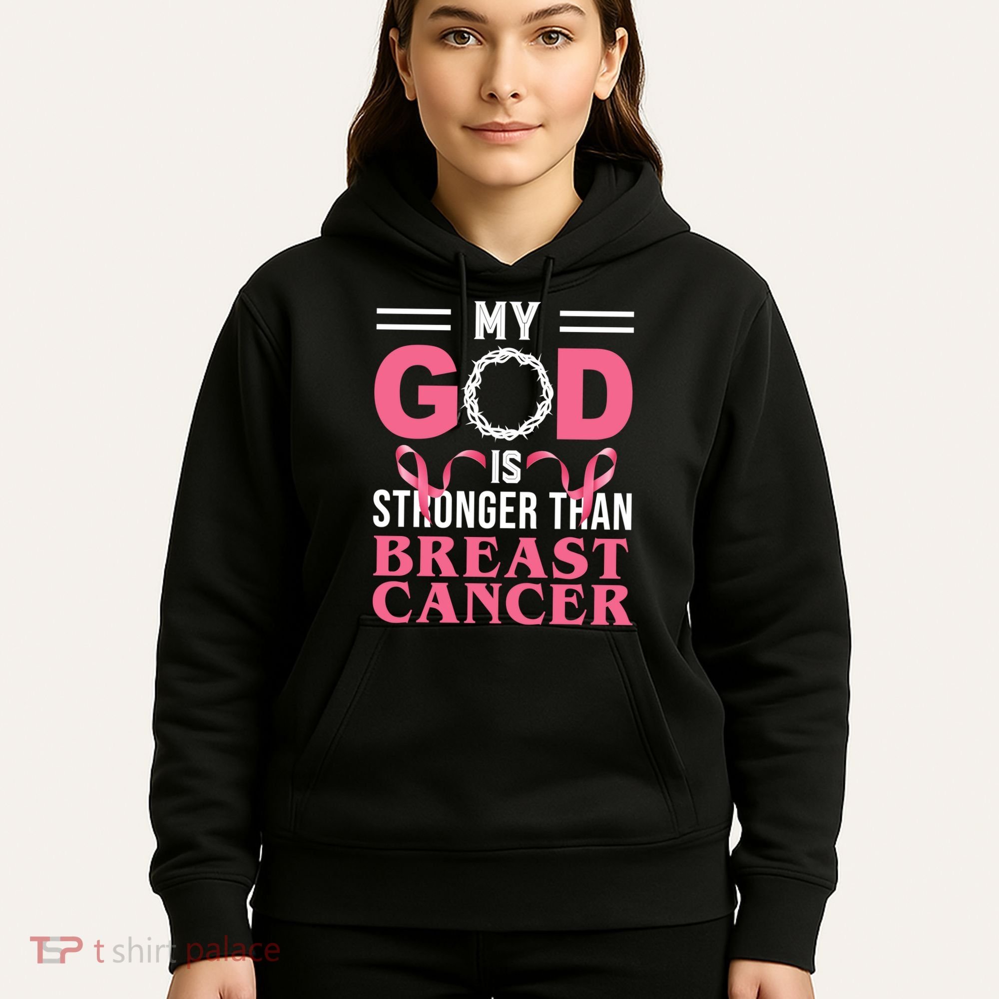 My God Is Stronger Than Breast Cancer Hoodie