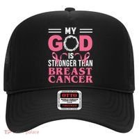 My God Is Stronger Than Breast Cancer Hat thumb 0