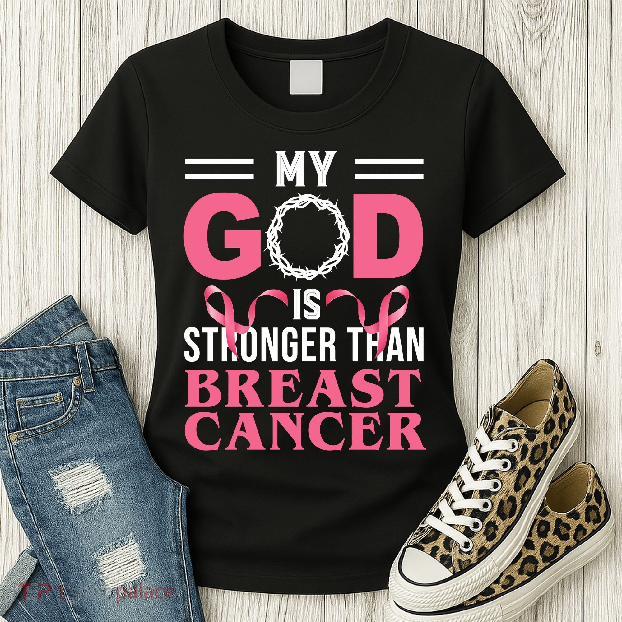 My God Is Stronger Than Breast Cancer Women's T-Shirt