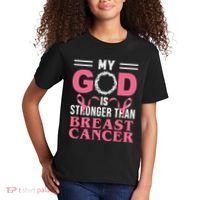 My God Is Stronger Than Breast Cancer Kids T-Shirt thumb 2