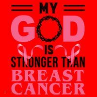 My God Is Stronger Than Breast Cancer Santa Hat thumb 1