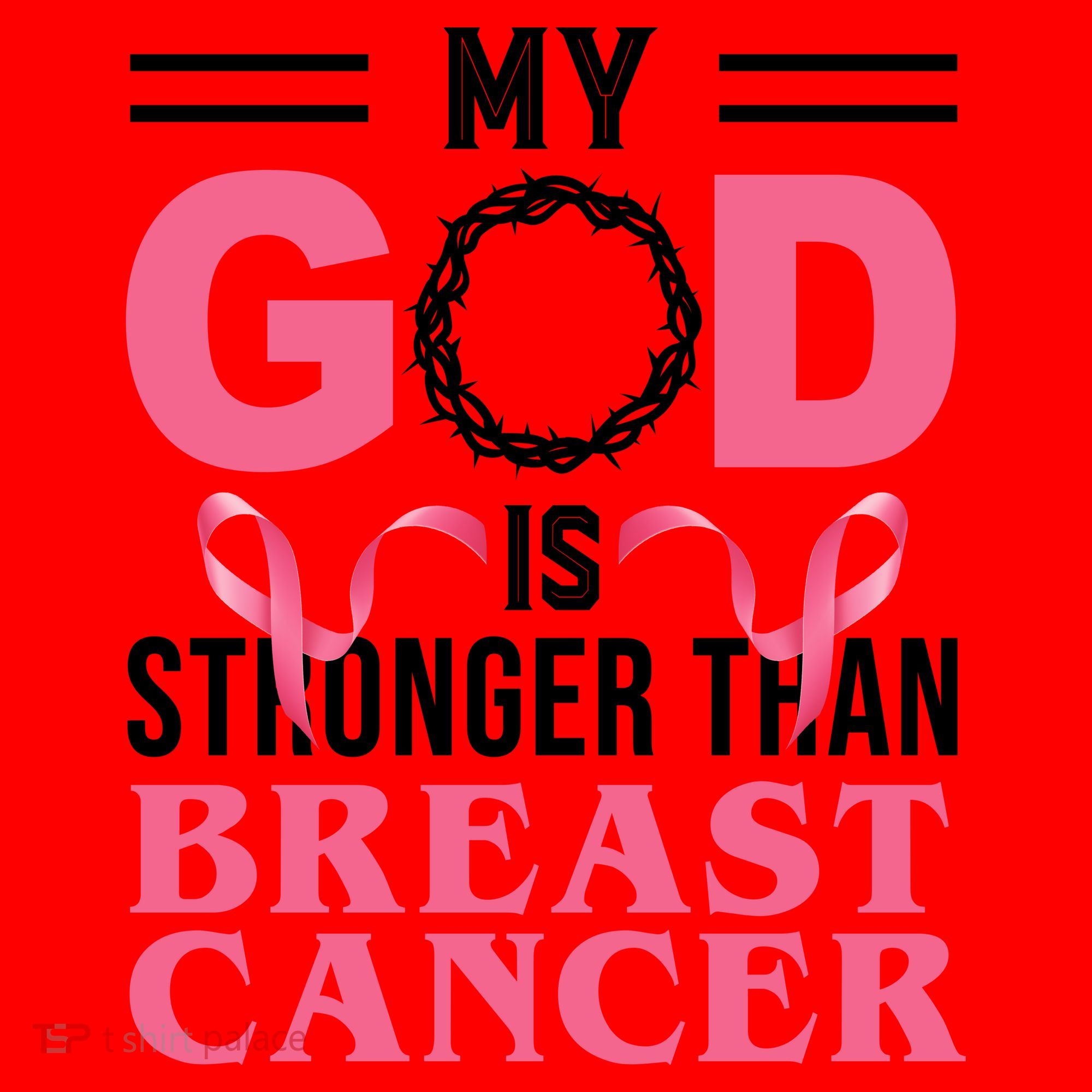 My God Is Stronger Than Breast Cancer Santa Hat
