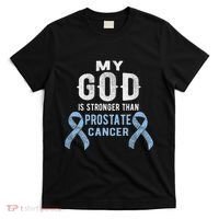 My God Is Stronger Than Prostate Cancer Survivor Christian T-Shirt thumb 0