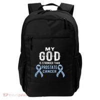 My God Is Stronger Than Prostate Cancer Survivor Christian Backpack thumb 0
