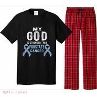 My God Is Stronger Than Prostate Cancer Survivor Christian Pajama Set thumb 0