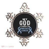 My God Is Stronger Than Prostate Cancer Survivor Christian Ornament thumb 0