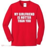 My Girlfriend Is Hotter Than You Kids Long Sleeve Shirt thumb 0