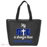 My God Is Stronger Than Colon Cancer Tote Bag thumb 0