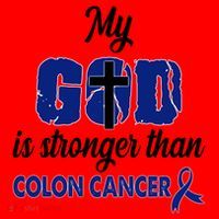 My God Is Stronger Than Colon Cancer Santa Hat thumb 1