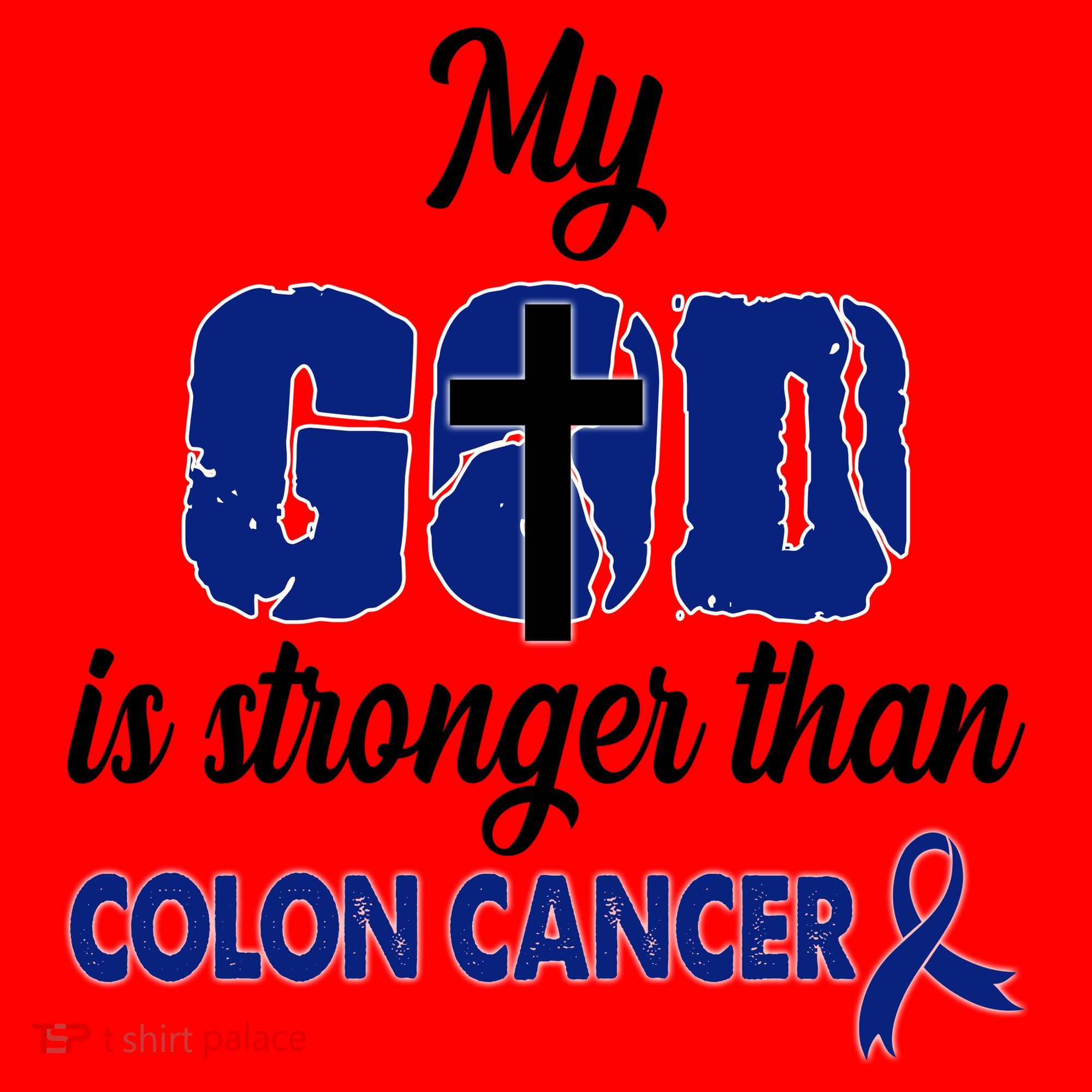 My God Is Stronger Than Colon Cancer Santa Hat