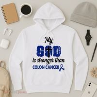My God Is Stronger Than Colon Cancer Hoodie thumb 3