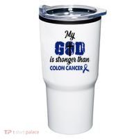 My God Is Stronger Than Colon Cancer Tumbler thumb 0