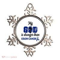 My God Is Stronger Than Colon Cancer Ornament thumb 0