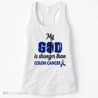 My God Is Stronger Than Colon Cancer Women's Tank Top thumb 0