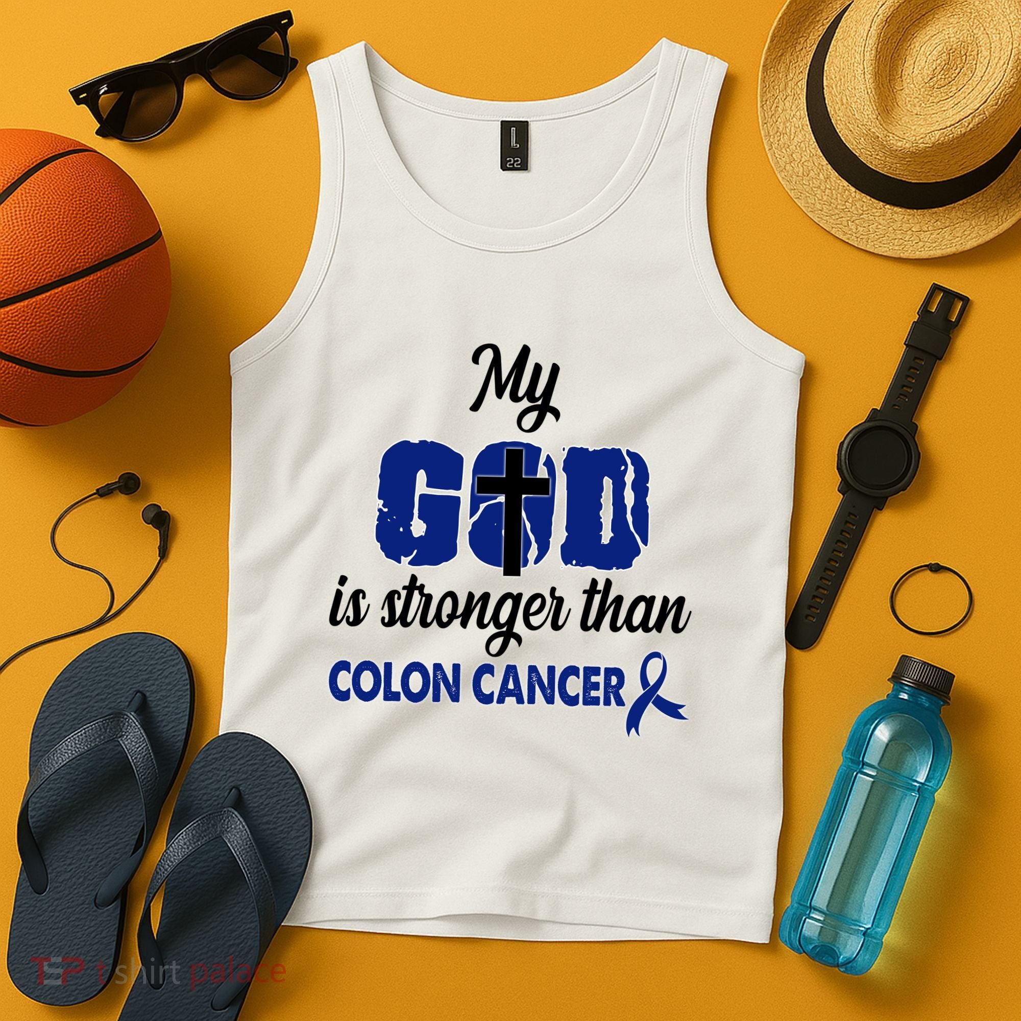 My God Is Stronger Than Colon Cancer Tank Top