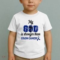 My God Is Stronger Than Colon Cancer Toddler T-Shirt thumb 2