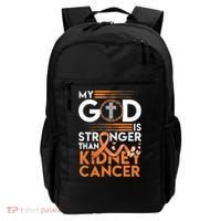 My God Is Stronger Than Kidney Cancer Awareness Backpack thumb 0