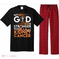 My God Is Stronger Than Kidney Cancer Awareness Pajama Set thumb 0