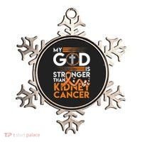 My God Is Stronger Than Kidney Cancer Awareness Ornament thumb 0