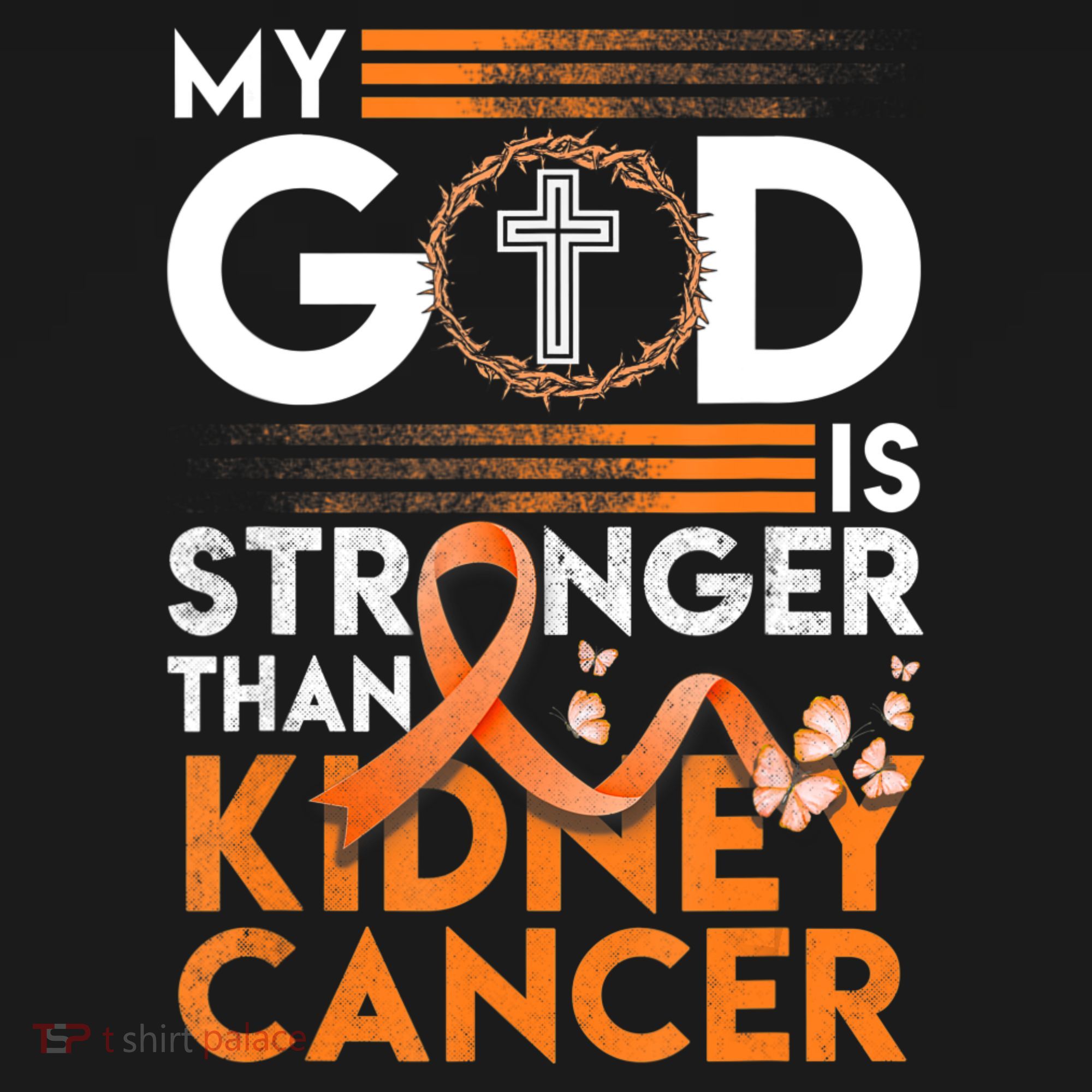 My God Is Stronger Than Kidney Cancer Awareness Ornament