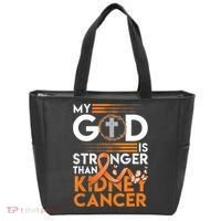 My God Is Stronger Than Kidney Cancer Awareness Tote Bag thumb 0