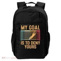 My Goal Is Deny Yours Funny Soccer Backpack thumb 0
