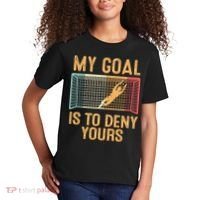 My Goal Is Deny Yours Funny Soccer Kids T-Shirt thumb 2