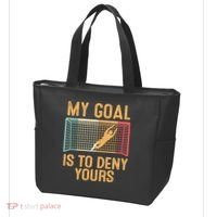 My Goal Is Deny Yours Funny Soccer Tote Bag thumb 3
