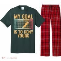 My Goal Is Deny Yours Funny Soccer Pajama Set thumb 0