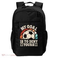 My Goal Is To Deny Yours Funny Soccer Player Backpack thumb 0