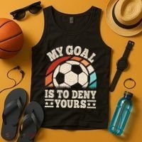 My Goal Is To Deny Yours Funny Soccer Player Tank Top thumb 4