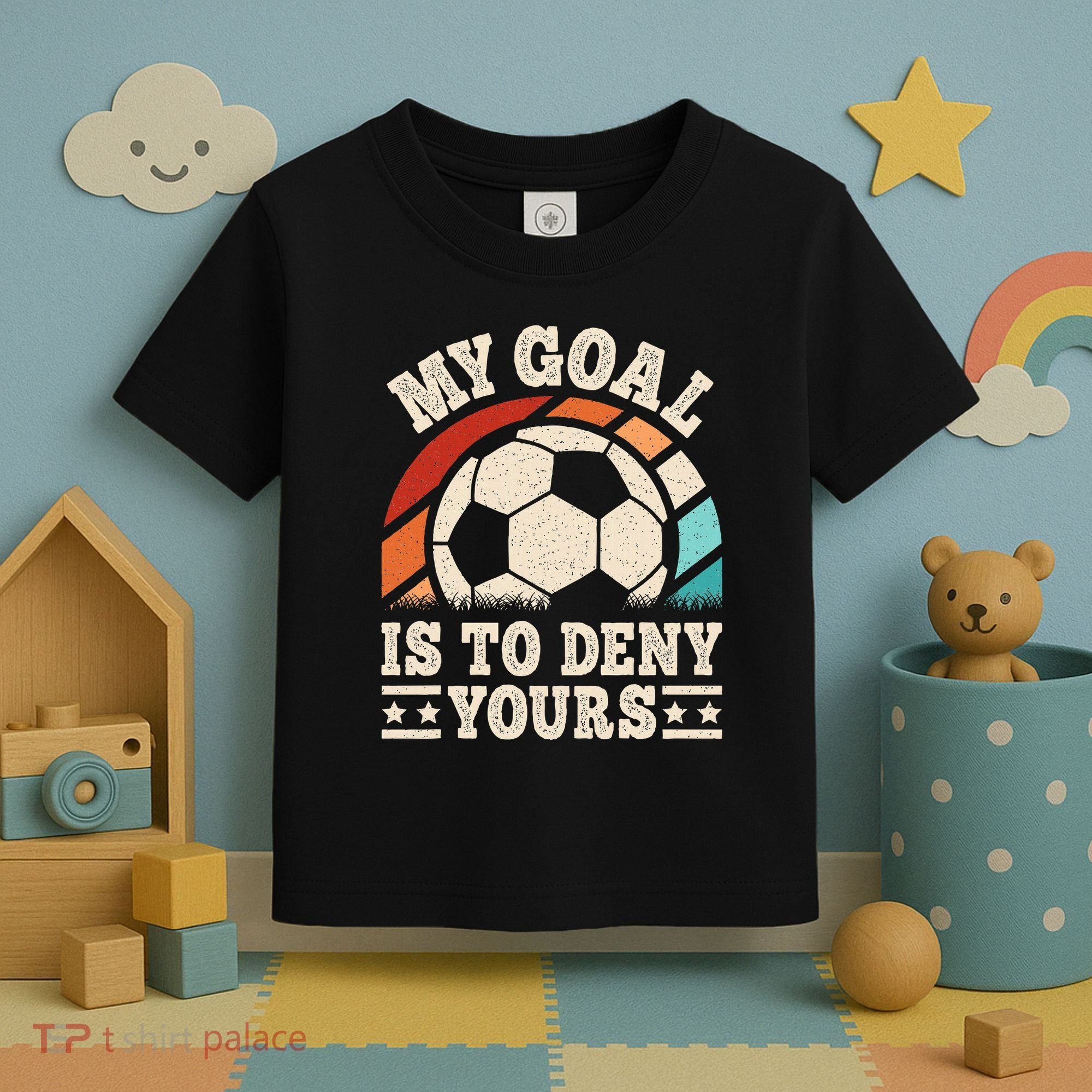 My Goal Is To Deny Yours Funny Soccer Player Toddler T-Shirt