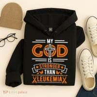 My God Is Stronger Than Leukemia Survivor Hoodie thumb 4