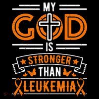 My God Is Stronger Than Leukemia Survivor Bucket Hat thumb 4