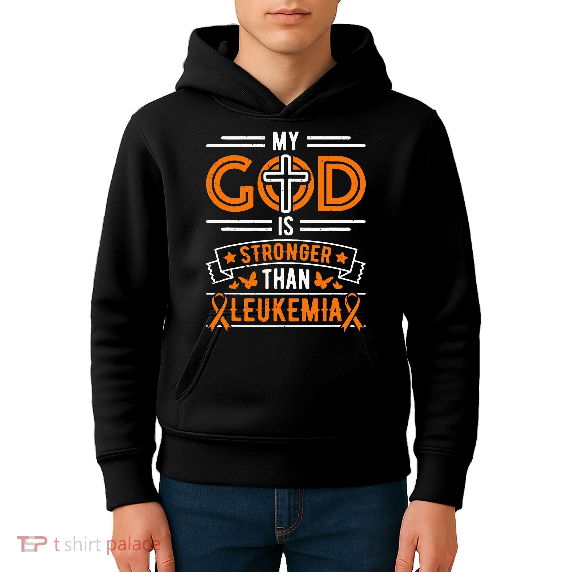 My God Is Stronger Than Leukemia Survivor Kids Hoodie